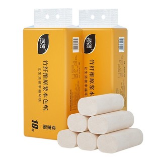 Lam Pure 蓝漂 竹叶情本色竹浆本色卷纸640g每20卷