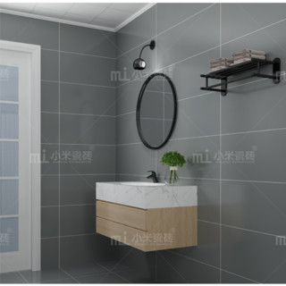 小米瓷砖 纯白色卫生间浴室墙砖黑色灰色厨房阳台地砖 可加工切割 F66071_300x600[加工规格] [加工瓷砖不退换]