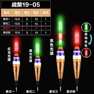 风沙渡 新款矶钓电子漂远投日夜两用夜光漂大浮力电子漂夜光浮漂 矶钓漂 送电池 漂管 双色光