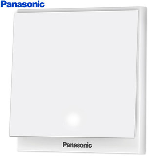 Panasonic 松下 开关插座 一开单控开关面板 带LED指示灯 墙壁开关 悦皓 白色 WMWF511