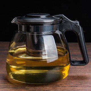 LISM 1000/2000ML茶壶 玻璃耐高温泡茶壶单壶大容量茶具花茶壶水壶套装 1000ML单只泡茶壶