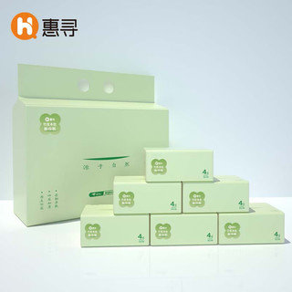 惠寻 京东自有品牌 本色柔韧4层加厚360张*6包抽纸 无香纸抽婴儿纸巾卫生纸擦手纸餐巾纸面巾纸 Y