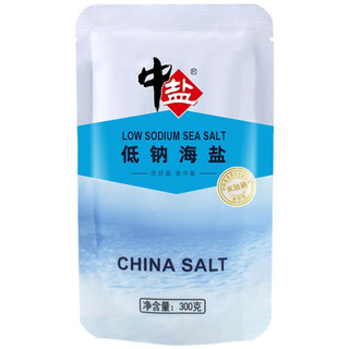 中盐 盐 低钠海盐未加碘盐300g 健康富钾低钠盐 吃好盐选