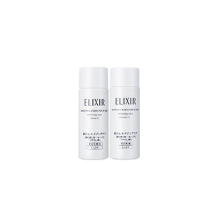 ELIXIR 怡丽丝尔 纯肌净白晶润水乳套装(清爽型 水18ml+乳18ml )（非卖品）