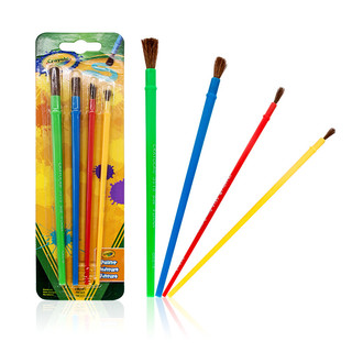 Crayola 绘儿乐 美国绘儿乐（Crayola）4支装幼儿水彩画刷水粉画刷美术颜料水彩颜料画刷绘画工具儿童礼物05-3515