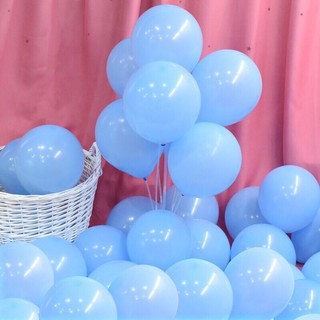 新新精艺 气球亚光乳胶100个 生日装饰加厚婚礼求婚告白装饰婚房周岁生日布置开业派对气球浅蓝色含打气筒