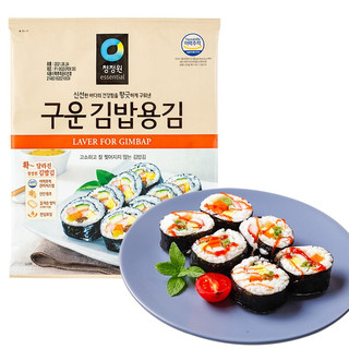 清净园 韩国进口 包饭用烤海苔 10片装 韩式紫菜包饭用海苔寿司料理20g