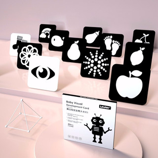 乐亲（Lechin）宝宝早教卡套装黑白卡彩色卡片婴儿玩具新生儿玩具认知卡学习卡机器人B1黑白卡 儿童节礼物