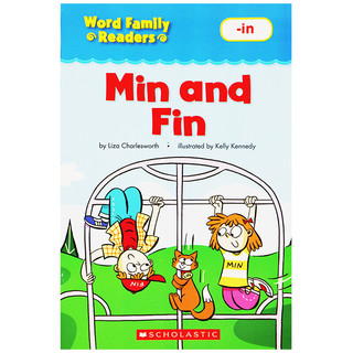 学乐自然拼读词根绘本Word family-in:英文原版Min and Fin