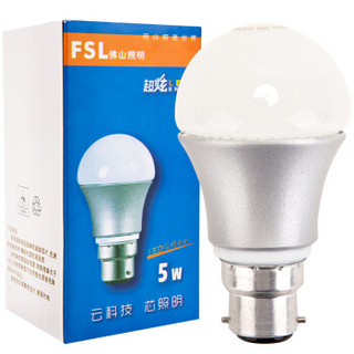 FSL 佛山照明 LED卡口球泡 B22口 5W 日光色 6500K