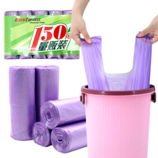 EAST 伊司达 背心式手提垃圾袋加厚150只50cm*60cm 垃圾分类