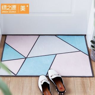 绿之源 加厚地垫门垫脚垫蹭脚垫吸水家用厨房卫生间客厅浴室玄关门口除尘垫硅胶泥 几何图40*60cm