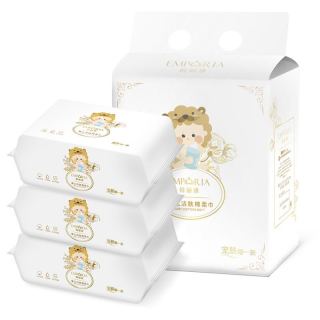 Breeze 清风 APP ）抽纸 铂丽雅 婴儿纯棉柔巾干湿两用洗脸巾90抽*3包