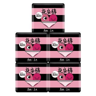 kotex 高洁丝 Kotex 蜜桃小姐夜安裤L号5包*4条 适合腰围60-100cm 安心裤安睡裤内裤型卫生巾