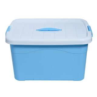 Winstable 稳斯坦 带滑轮储物箱杂物工具带盖整理箱 蓝色3L