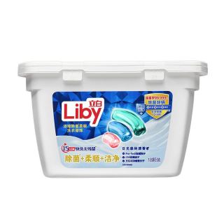 限用户：Liby 立白 除菌柔顺洁净 三合一洗衣凝珠18颗 凝珠洗衣液 99.999%除菌 15分快洗 浓缩洗衣液