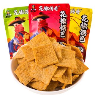 卧龙食品 卧龙花椒锅巴108g椒香味膨化零食办公室解馋小零食