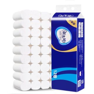 新逸风 卷纸 蓝色经典系列12卷 无芯厕纸 卫生纸纸巾 5层加厚进口原木（母婴适用 健康品质）