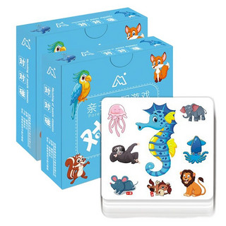 艾福儿 疯狂对对对碰卡片记忆卡牌动物纸牌益配对亲子智力互动桌游儿童玩具 54张对对碰动物款