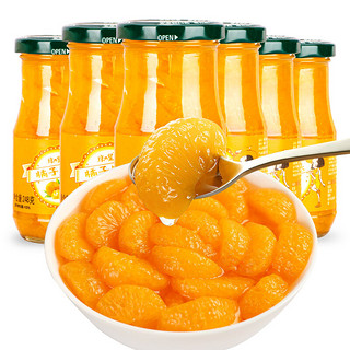 琼皇 糖水橘子罐头 新鲜水果桔子罐头248g*6瓶 整箱装 休闲零食 方便速食