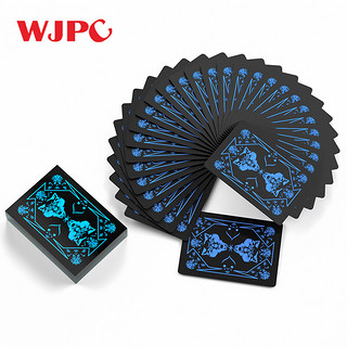 望京扑克 新款WOLF狼牌黑色塑料防水扑克花切花式创意扑克牌近景魔术牌