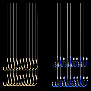 闪电客 鱼钩绑好子线双钩成品套装钓鱼袖钩全套伊势尼伊豆金袖渔具鲫鱼钩
