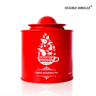 Double Miracle 锡兰红茶斯里兰卡原装进口DoubleMiracle手工调制英式办公下午茶奶茶罐装100g 送礼礼盒 原味英式早餐茶