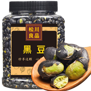 松川良品 炒黑豆 每日坚果炒货休闲零食品铺子 330g 罐装