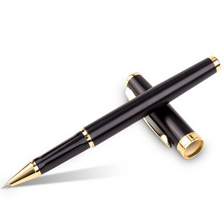 DL 得力工具 得力文具S86中性笔金属中性笔老板签字笔办公中性笔黑色水笔盒装书写工具 黑色