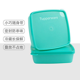 Tupperware 特百惠 冷藏果菜小方盒×2个零食盒冷藏盒密封保鲜盒 两个装