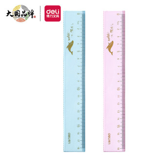 deli 得力 71980 波浪边直尺 18cm