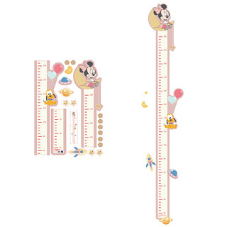 Disney 迪士尼 母婴 儿童身高墙贴 宝宝量身高尺卡通测量尺身高贴纸宝宝可撕墙贴气球粉23001084
