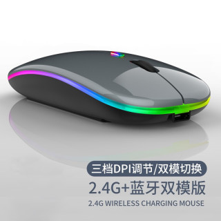 SHUOBEI 硕备 YC1011-BT 2.4 蓝牙 双模无线鼠标 1600DPI RGB 灰色
