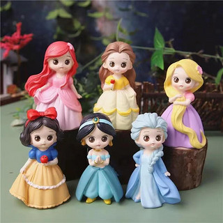 奢茨 儿童彩绘石膏娃娃公主款式 6个装（送12颜料+2支笔）