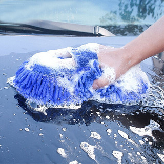 派乐特 洗车海绵块擦车专用珊瑚海棉刷车汽车美容清洗用品工具雪尼尔手套