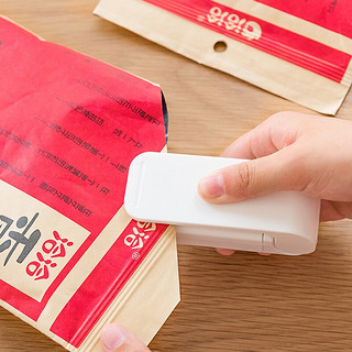KATEI STORY 家の物语 日本迷你手压式封口机塑料袋封口器食品封口夹电热密封机 白色